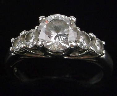 Mint Vintage Sterling Silver Engagement Ring 7.5: Guaranteed Solid 925 Sterling Silver, in Excellent Condition