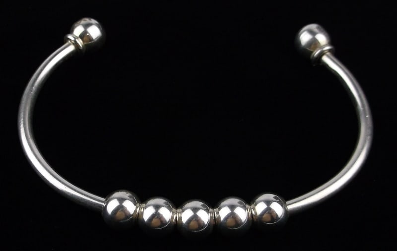 Mint Vintage Thick Heavy Sterling Silver Cuff Bracelet 7-8" (1 of 2)