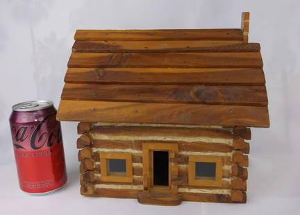 Gorgeous Vintage 1960s Folk Art Handmade Log Cabin: excellent condition