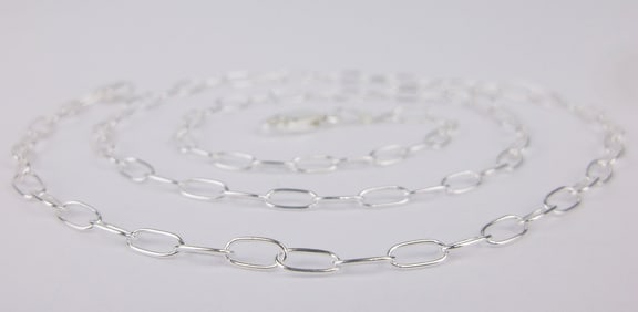 New Sterling Silver Italian Chain Necklace 18"