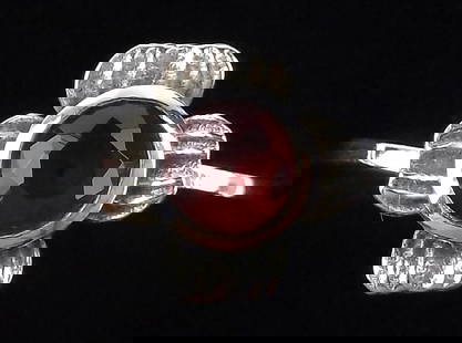 New Sterling Silver Red Chalcedony Cross Ring 6: Solid Sterling Silver Guaranteed, in Brand New Never Worn Condition.