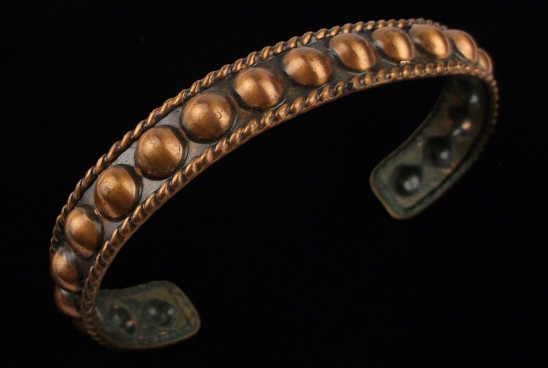Stunning Vintage 1960s Copper Cuff Bracelet 7.5" (1 of 3)