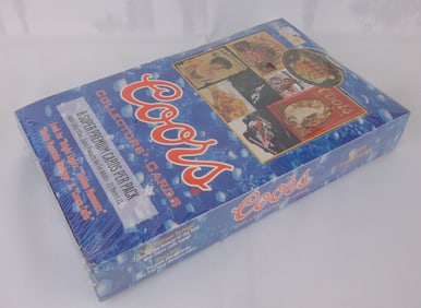 New Sealed Vint 1995 Coors Trading Card Box 36 Packs CHROME