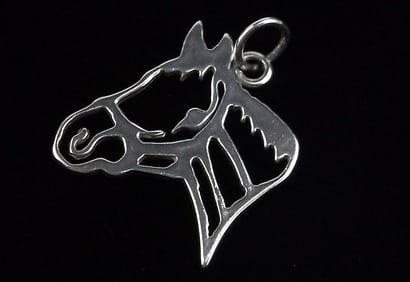 Mint Vintage Sterling Silver Horse Pendant