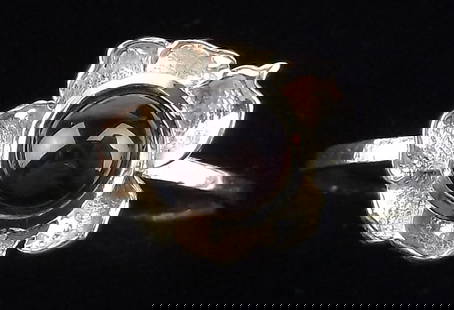 New Sterling Silver Garnet Flower Ring 7: Solid Sterling Silver Guaranteed, in Brand New Never Worn Condition.