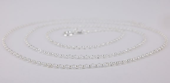New Italian Sterling Silver Chain Necklace 20"