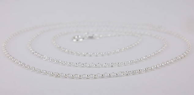 New Italian Sterling Silver Chain Necklace 20": Solid Sterling Silver Guaranteed, in Brand New Never Worn Condition.