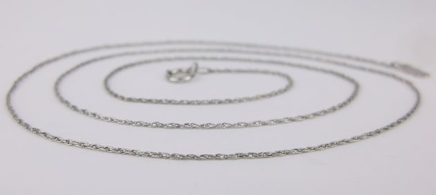 Stunning Vintage Sterling Silver Chain Necklace 20"