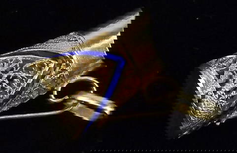 New 1950s Gold Over Sterling Enameled Water Pitcher Pendant: Solid Sterling Silver Guaranteed, in Brand New Never Worn Condition.