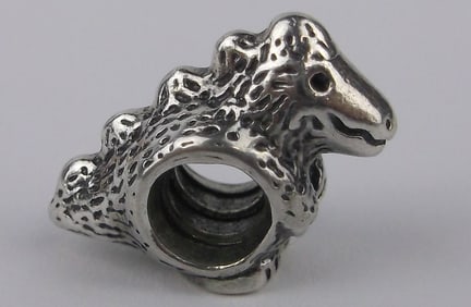Mint Pandora Sterling Silver Dinosaur Charm Bead