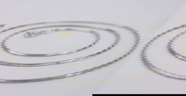 Mint Vintage Italian Sterling Silver Chain Necklace 17.5": Guaranteed Solid 925 Sterling Silver, in Excellent Condition