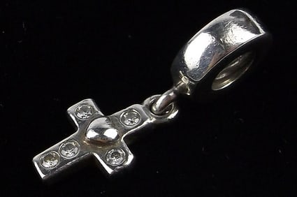 Mint Vintage Pandora Sterling Silver Cross Charm Bead
