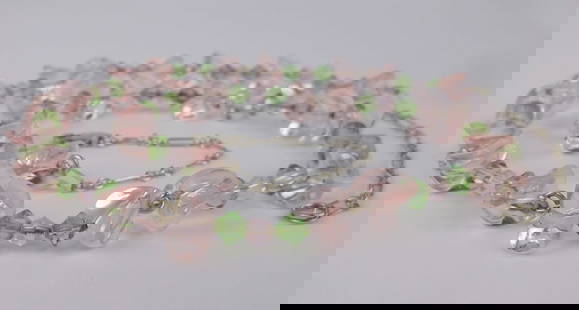 Mint Vintage Sterling Silver Crystal Chain Necklace 20": Guaranteed Solid 925 Sterling Silver, in Excellent Condition