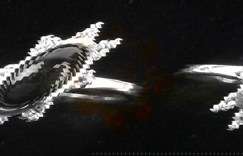 New Sterling Silver Onyx Snowflake Ring 8: Solid Sterling Silver Guaranteed, in Brand New Never Worn Condition.