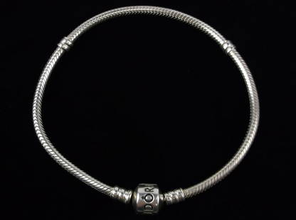 Mint Heavy Pandora Sterling Silver Chain Bracelet 8.5": Guaranteed Solid 925 Sterling Silver, in Excellent Condition