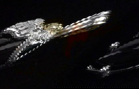 Mint Vint Sterling Silver 12kt Gold Black Hills Gold Onyx Pendant: Guaranteed Solid 925 Sterling Silver, in Excellent Condition