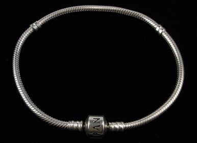 Mint Thick Heavy Pandora Sterling Silver Chain Bracelet 8.25"