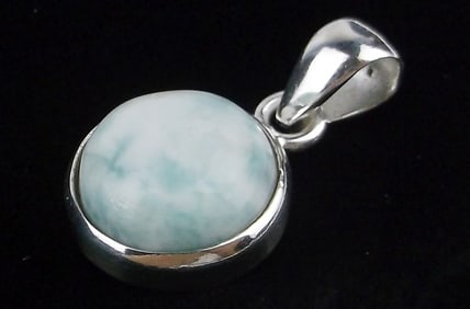 New Thick Sterling Silver Larimar Pendant