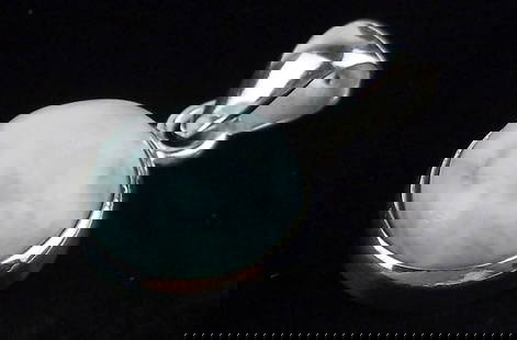 New Thick Sterling Silver Larimar Pendant: Solid Sterling Silver Guaranteed, in Brand New Never Worn Condition.