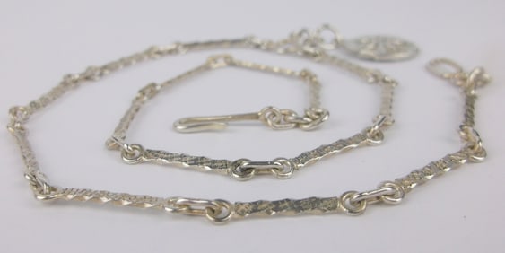 Mint Vintage Sterling Silver Sand Dollar Chain Necklace 16"