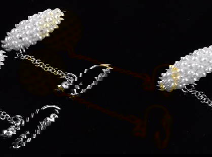 New Vintage 1960s Celluloid Ball Drop Earrings: new condition