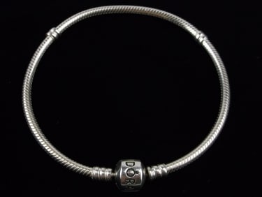 Mint Thick Heavy Pandora Sterling Silver Chain Bracelet 8.25"