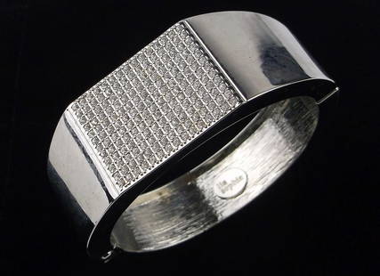 Stunning Big Lia Sophia Rhinestone Clamper Bracelet: excellent condition