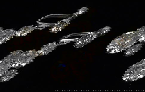 Stunning Vintage 1950s Crystal Drop Earrings: excellent condition