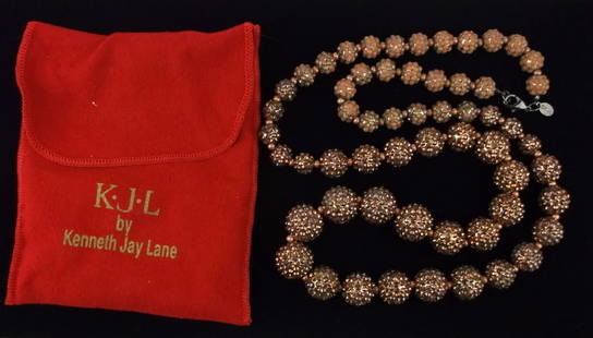 Gorgeous Vintage Kenneth Jay Lane Necklace In Bag 34": beautiful condition