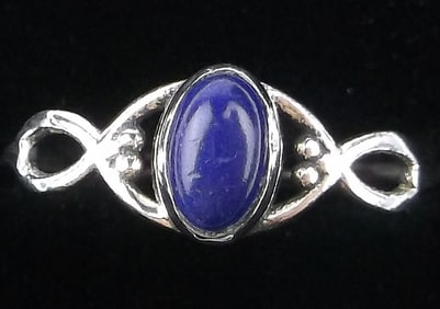 New Sterling Silver Lapis Lazuli Ring 6.5