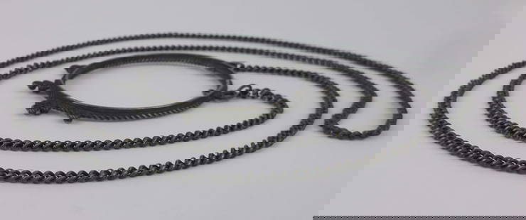 Mint Vint Navajo Sterling Silver Chain Necklace 30": handmade Genuine Navajo Sterling Silver in Excellent Condition