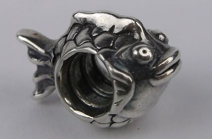 Mint Vintage Pandora Sterling Silver Fish Charm Bead