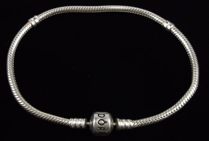 Mint Thick Heavy Pandora Sterling Silver Chain Bracelet 8.5"