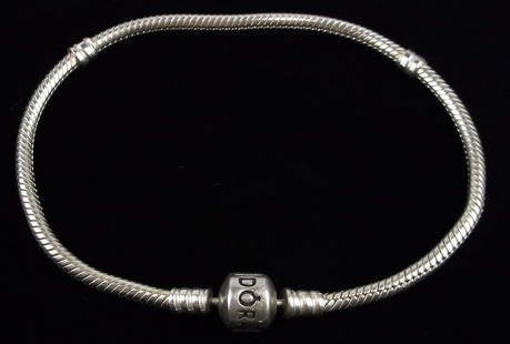 Mint Thick Heavy Pandora Sterling Silver Chain Bracelet 8.5": Guaranteed Solid 925 Sterling Silver, in Excellent Condition