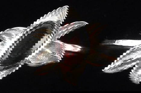 New Sterling Silver Garnet Blooming Lotus Ring 7: Solid Sterling Silver Guaranteed, in Brand New Never Worn Condition.