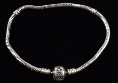 Mint Thick Heavy Pandora Sterling Silver Chain Bracelet 8"