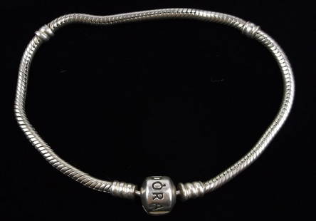 Mint Thick Heavy Pandora Sterling Silver Chain Bracelet 8": Guaranteed Solid 925 Sterling Silver, in Excellent Condition
