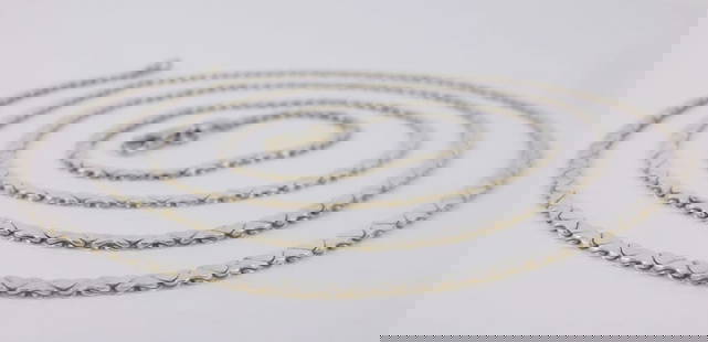 Mint Vintage 1970s Italian Sterling Silver Chain Necklace 30": Guaranteed Solid 925 Sterling Silver, in Excellent Condition