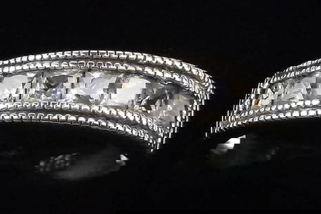 Mint Vint Sterling Silver Multi Stone Band Ring 7.25: Guaranteed Solid 925 Sterling Silver, in Excellent Condition