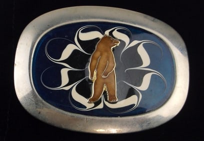 Gorgeous Vint 1960s Pacifica Style Bear Belt Buckle
