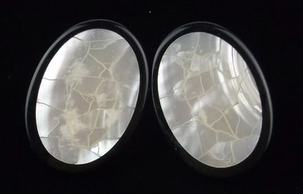 Mint Vintage Mother of Pearl Lucite Earrings