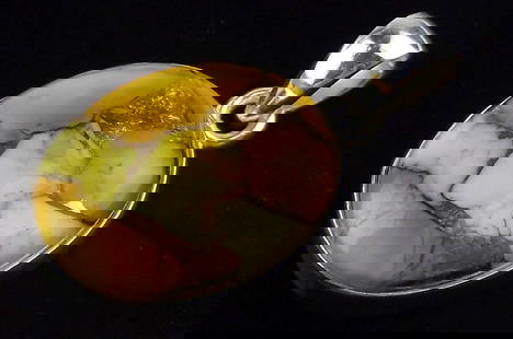 New Thick Sterling Silver Honey Dahlia Pendant: Solid Sterling Silver Guaranteed, in Brand New Never Worn Condition.