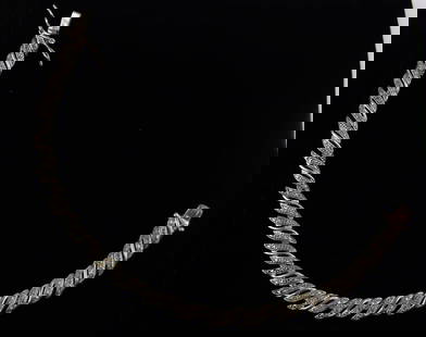 Stunning Vint Gold Over Sterling Diamond Tennis Bracelet 7.5": Guaranteed Solid 925 Sterling Silver, in Excellent Condition