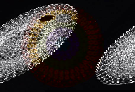 New Big Designer Sterling Silver Amethyst Topaz Pendant: Solid Sterling Silver Guaranteed, in Brand New Never Worn Condition.