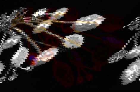 Gorgeous Antique 1940s Austria Crystal Brooch: beautiful condition