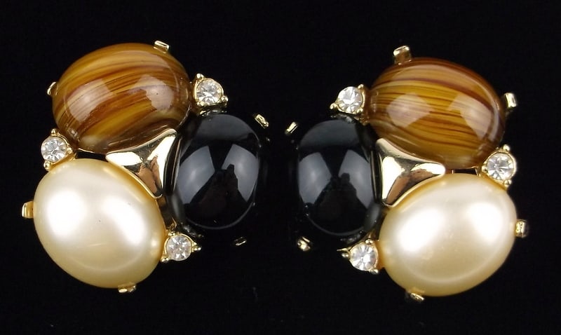 Rare Mint Huge Vintage Ciner Glass Rhinestone Earrings: Mint Condition, In Like New Condition, Perfect