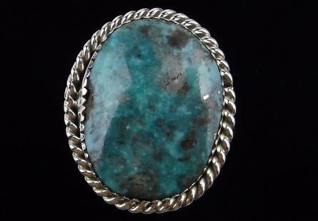 New Big Navajo Gregg Yazzie Sterling Thunder Mtn Turquoise Ring 11 Mens: y A New Handmade Navajo or Zuni Sterling Silver Jewelry Item