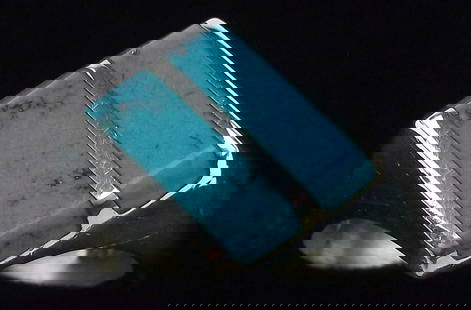 Big Mint Vint Heavy Taxco Sterling Mens Turquoise Ring 11.25 TF19: Guaranteed Solid 925 Sterling Silver, in Excellent Condition