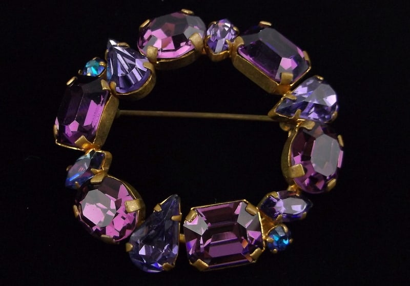 Stunning Antique 1940s Austrian Crystal Brooch (1 of 4)