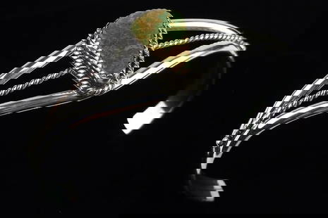 Mint Navajo Frank Guerro Sterling Silver Turquoise Cuff Bracelet 7.5": handmade Genuine Navajo Sterling Silver in Excellent Condition